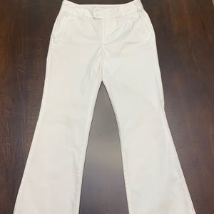 Women’s white bootleg pants